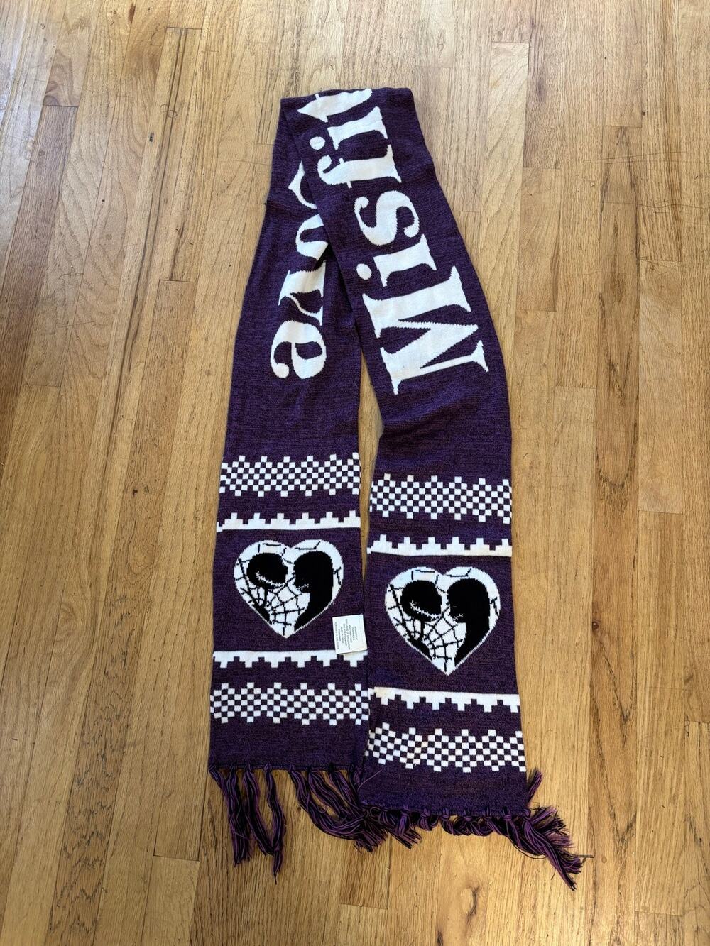 Men’s Women’s The Nightmare Before Christmas Jack & Sally Purple Winter Scarf